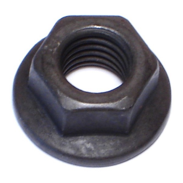 Midwest Fastener Flange Nut, M10-1.50, Steel, Class 10, Black Phosphate, 15 PK 77188